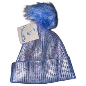 🐲3 FOR $9🦄 NEW More Than Magic Knit Sweater Shiny Beanie Hat Pompom Metallic